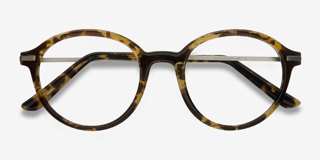 Juno Tortoise MetalEyeglass Frames from EyeBuyDirect, Closed View