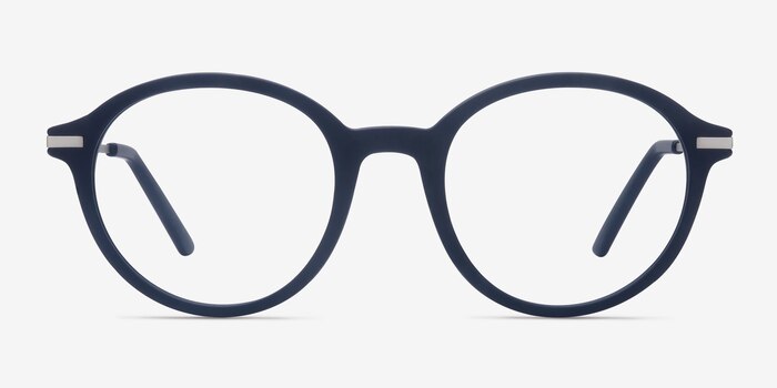 Juno Matte Navy Metal Eyeglass Frames from EyeBuyDirect