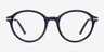 Juno Matte Navy MetalEyeglass Frames from EyeBuyDirect, Front View