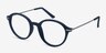 Juno Matte Navy MetalEyeglass Frames from EyeBuyDirect, Angle View