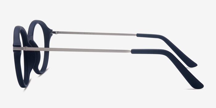 Juno Matte Navy Metal Eyeglass Frames from EyeBuyDirect