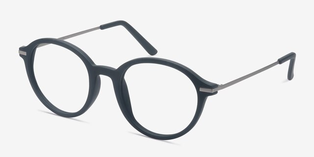 Juno Matte Green MetalEyeglass Frames from EyeBuyDirect, Angle View