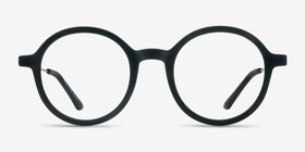 Potter Matte Black Plastic-metal Montures de lunettes de vue d'EyeBuyDirect, Vue de Face