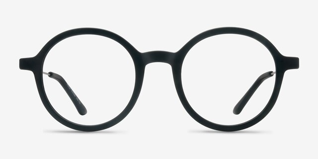 Potter Matte Black Plastic-metalEyeglass Frames from EyeBuyDirect, Front View