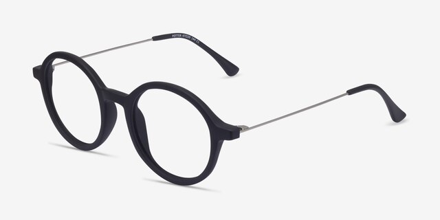 Potter Matte Black Plastic-metalEyeglass Frames from EyeBuyDirect, Angle View