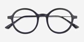 Potter Matte Black Plastic-metal Montures de lunettes de vue d'EyeBuyDirect, Vue Rapprochée