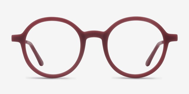 Potter Matte Burgundy MetalEyeglass Frames from EyeBuyDirect, Front View