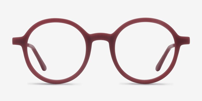 Potter Matte Burgundy Metal Eyeglass Frames from EyeBuyDirect