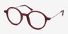 Potter Matte Burgundy MetalEyeglass Frames from EyeBuyDirect, Angle View