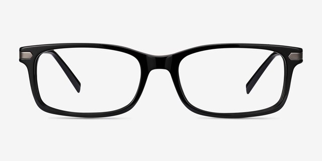 Requiem Black AcetateEyeglass Frames from EyeBuyDirect, Front View
