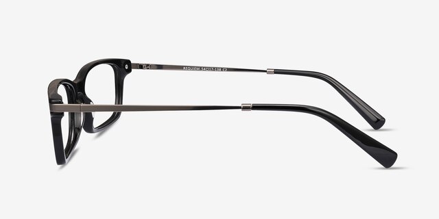 Requiem Black AcetateEyeglass Frames from EyeBuyDirect, Side View