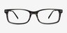 Requiem Gray Striped Acetate-metalEyeglass Frames from EyeBuyDirect, Front View