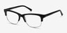 Beryl Noir AcétateMontures de lunettes de vue d'EyeBuyDirect, Vue d'Angle