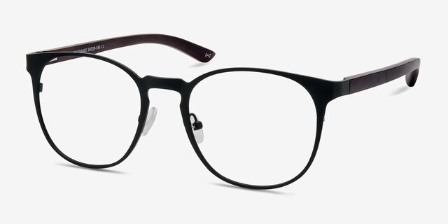 Resonance Charcoal And Walnut Wood-textureEyeglass Frames from EyeBuyDirect, Angle View
