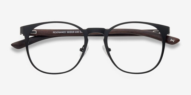 Resonance Charcoal And Walnut Wood-textureEyeglass Frames from EyeBuyDirect, Closed View