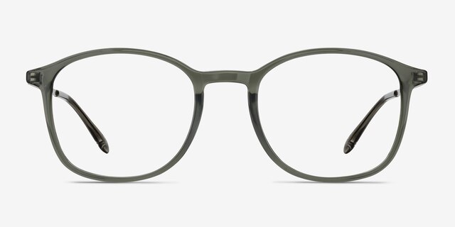 Civilization Gray MetalEyeglass Frames from EyeBuyDirect, Front View