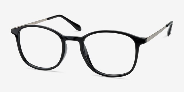Civilization Black MetalEyeglass Frames from EyeBuyDirect, Angle View