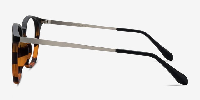 Gracious Black Tortoise MetalEyeglass Frames from EyeBuyDirect, Side View