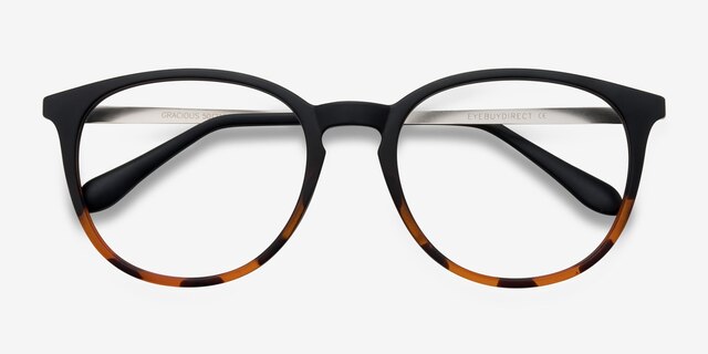 Gracious Black Tortoise MetalEyeglass Frames from EyeBuyDirect, Closed View