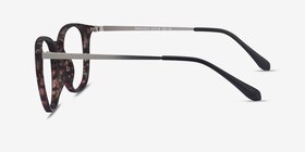 Gracious Pink Floral Plastic-metal Montures de lunettes de vue d'EyeBuyDirect, Vue de Côté