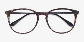 Gracious Pink Floral Plastic-metal Montures de lunettes de vue d'EyeBuyDirect, Vue Rapprochée