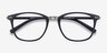 Savannah Matte Navy Plastic-metalEyeglass Frames from EyeBuyDirect, Closed View