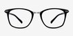 Savannah Matte Black Plastic, MetalEyeglass Frames from EyeBuyDirect, Front View
