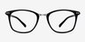 Savannah Matte Black Plastic-metalEyeglass Frames from EyeBuyDirect, Front View