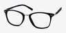 Savannah Matte Black Plastic-metalEyeglass Frames from EyeBuyDirect, Angle View