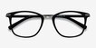 Savannah Matte Black Plastic, MetalEyeglass Frames from EyeBuyDirect, Closed View