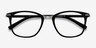 Savannah Matte Black Plastic-metalEyeglass Frames from EyeBuyDirect, Closed View