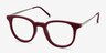 Chance Matte Scarlet MétalMontures de lunettes de vue d'EyeBuyDirect, Vue d'Angle