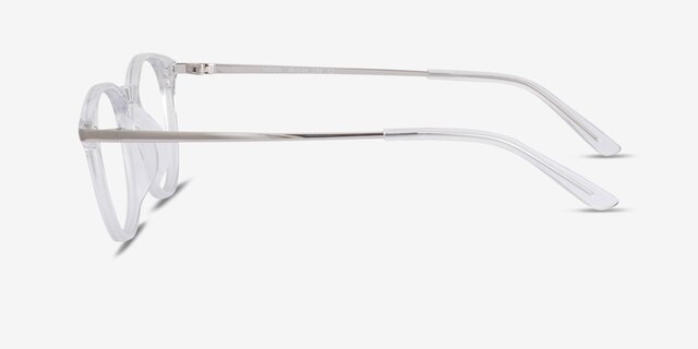 Mood Transparent Acetate-metalMontures de lunettes de vue d'EyeBuyDirect, Vue de Côté