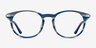 Mood Blue Striped AcetateEyeglass Frames from EyeBuyDirect, Front View