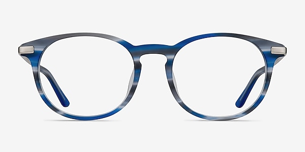 Mood Blue Striped Acétate Montures de lunettes de vue