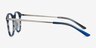 Mood Blue Striped AcetateEyeglass Frames from EyeBuyDirect, Side View
