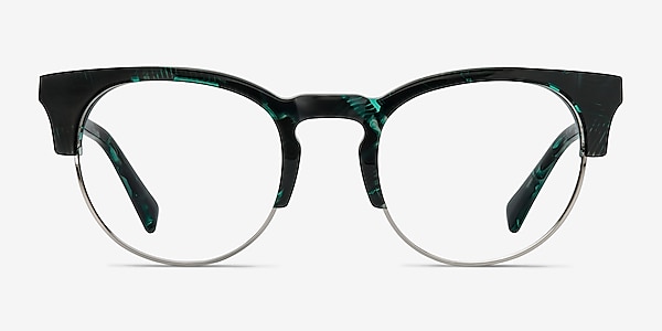 Macaw Green Floral Acetate Eyeglass Frames