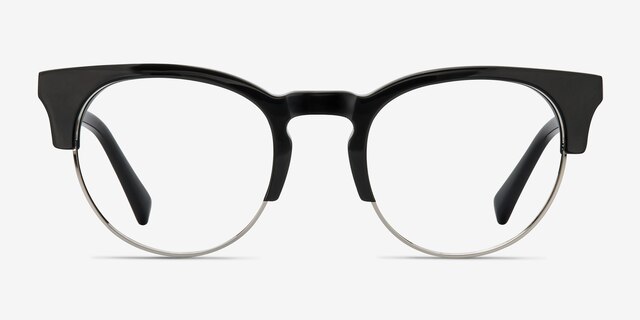 Macaw Black AcetateEyeglass Frames from EyeBuyDirect, Front View
