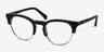 Macaw Black AcetateEyeglass Frames from EyeBuyDirect, Angle View