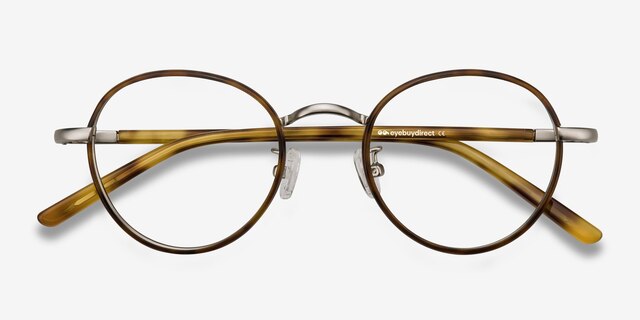 Anywhere Tortoise Acetate-metalEyeglass Frames from EyeBuyDirect, Closed View