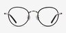 Anywhere Black AcetateEyeglass Frames from EyeBuyDirect, Front View