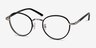 Anywhere Black AcetateEyeglass Frames from EyeBuyDirect, Angle View
