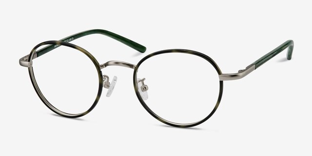 Anywhere Green AcetateEyeglass Frames from EyeBuyDirect, Angle View