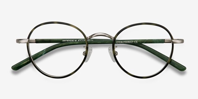 Anywhere Green AcetateEyeglass Frames from EyeBuyDirect, Closed View