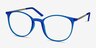 Tangent Blue MetalEyeglass Frames from EyeBuyDirect, Angle View