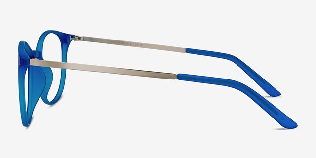 Tangent Blue MetalEyeglass Frames from EyeBuyDirect, Side View