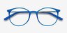 Tangent Blue MetalEyeglass Frames from EyeBuyDirect, Closed View