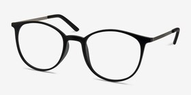 Tangent Noir Métal Montures de lunettes de vue d'EyeBuyDirect, Vue d'Angle