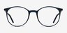 Tangent Bleu marine MétalMontures de lunettes de vue d'EyeBuyDirect, Vue de Face