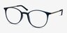 Tangent Bleu marine MétalMontures de lunettes de vue d'EyeBuyDirect, Vue d'Angle